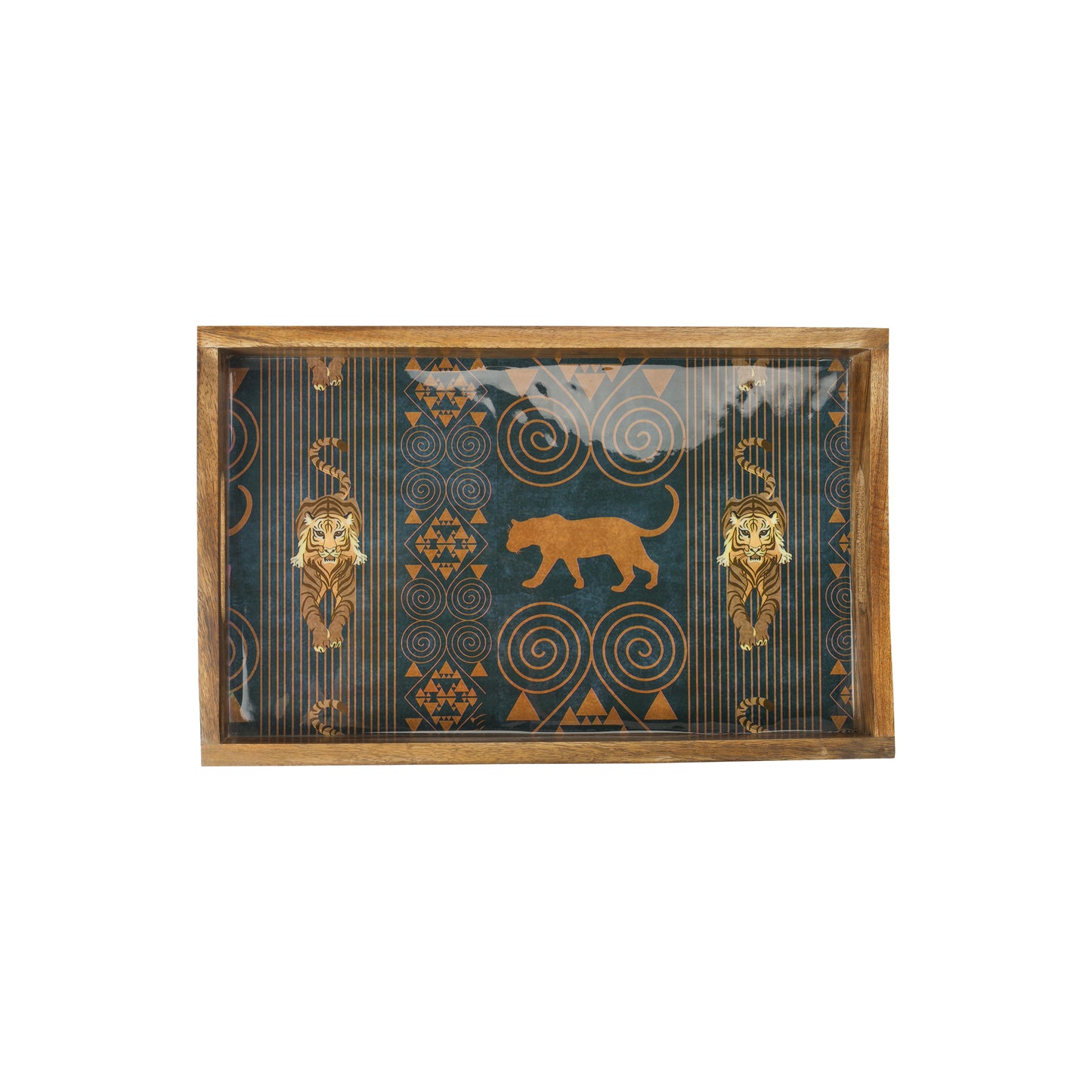 Safari Lion Resin And Wood Decorative Trays- Set of 3 tiramisuusa