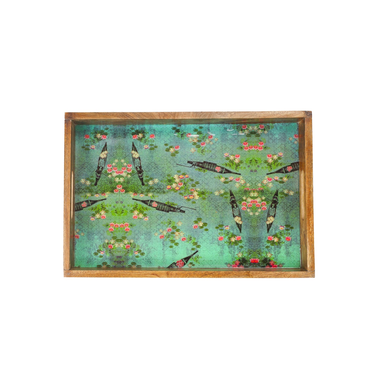 Lake Reverie Resin And Wood Decorative Trays- Set of 3 tiramisuusa