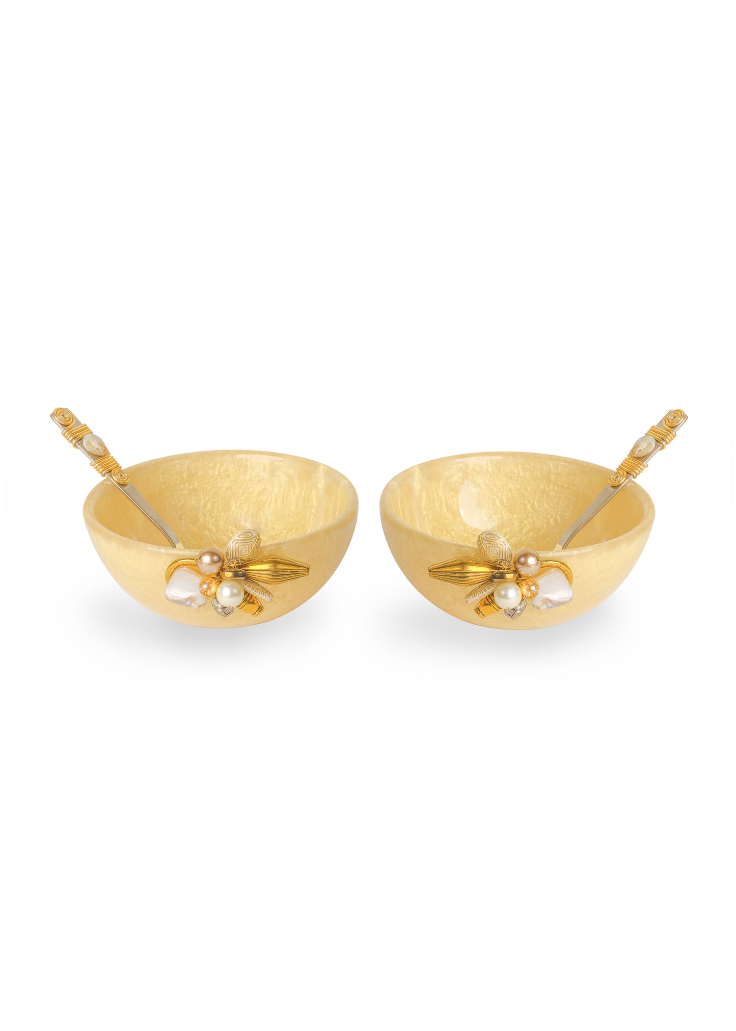 Gold Pearl Decorative Snack Bowls (Set of 2) tiramisuusa
