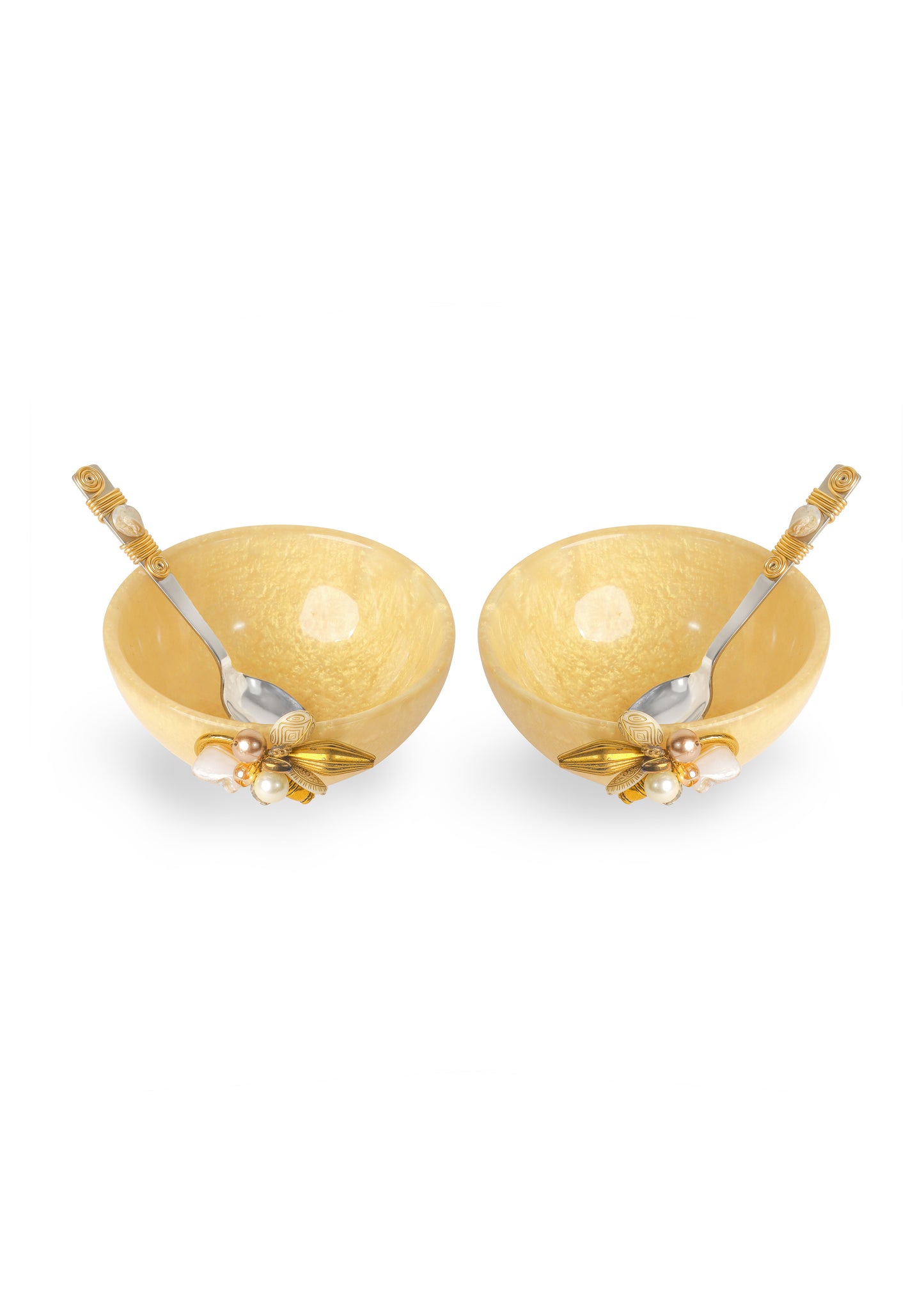 Gold Pearl Decorative Snack Bowls (Set of 2) tiramisuusa