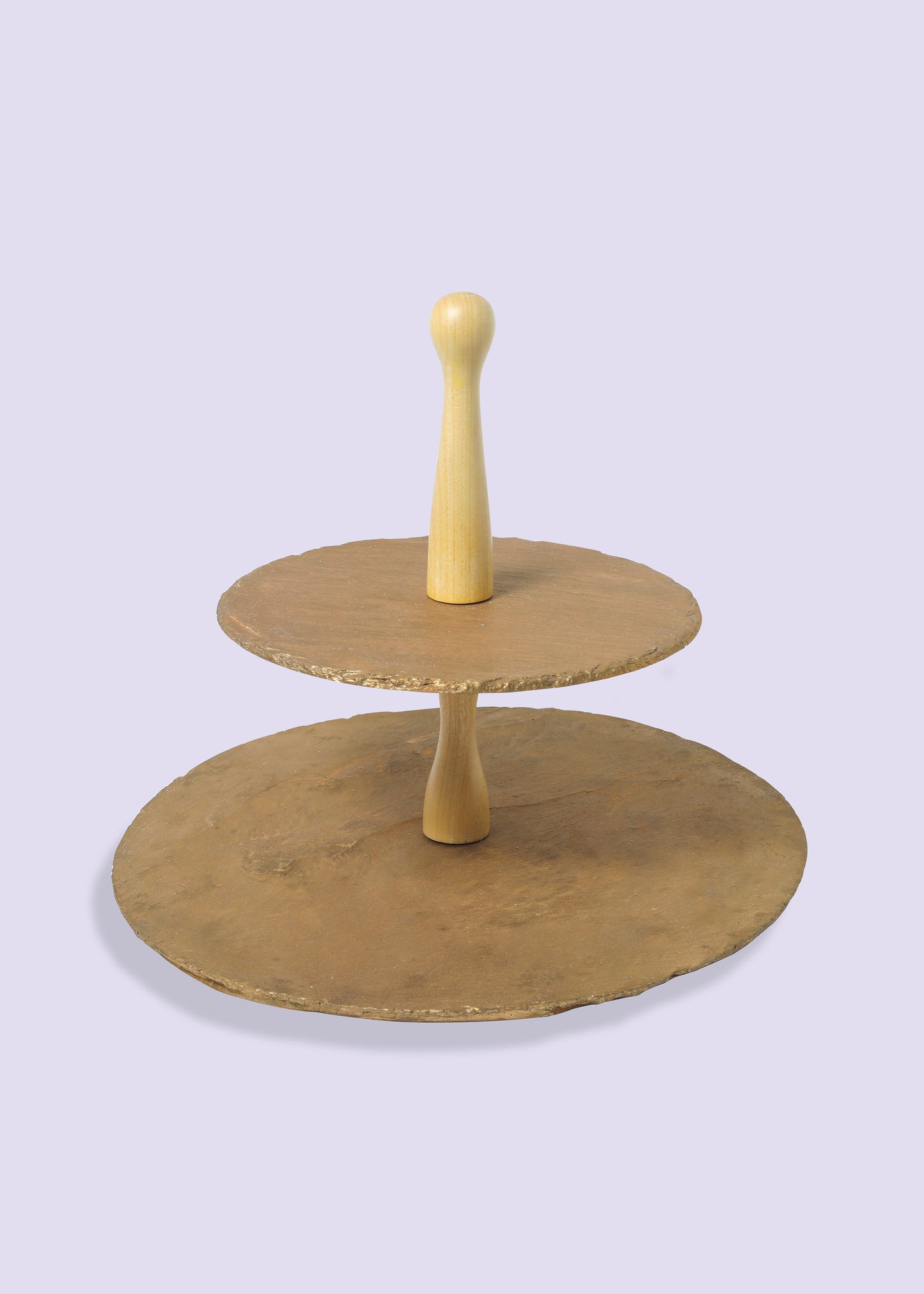 Tiramisu Wood & Resin 2-Tier Dessert Server