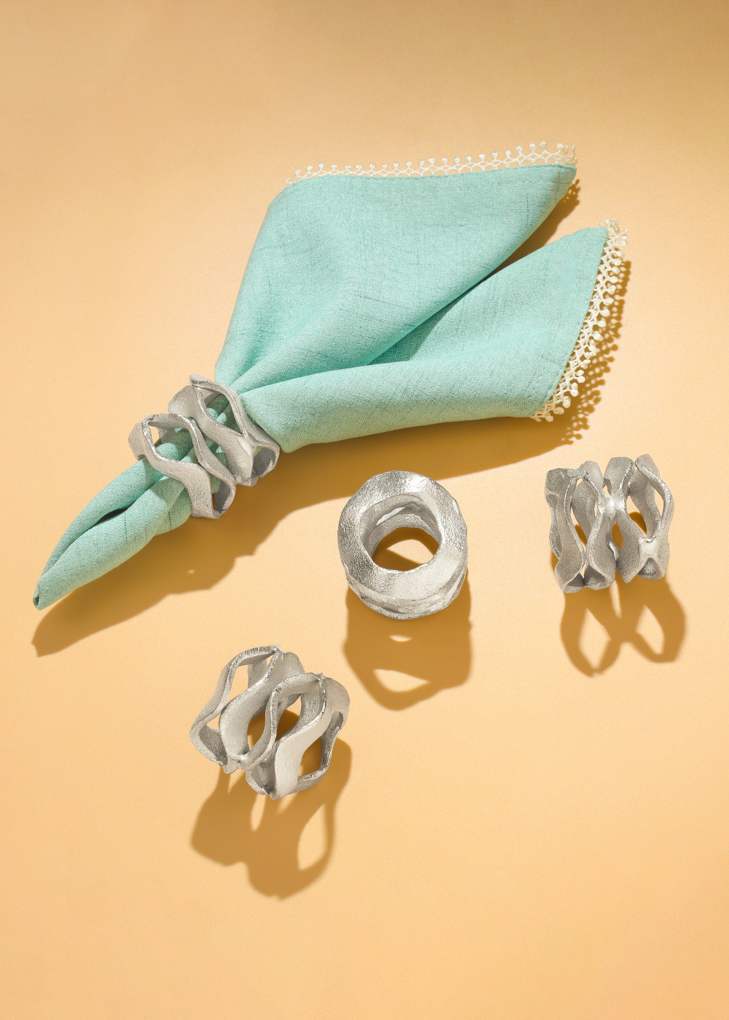 Silver Luster Napkin Bands