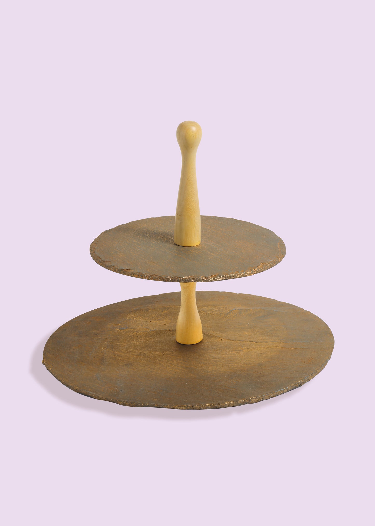 Tiramisu Wood & Resin 2-Tier Dessert Server