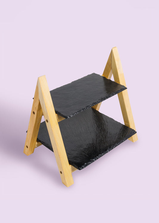 Tiramisu Two -Tier Server with Resin Slates tiramisuusa