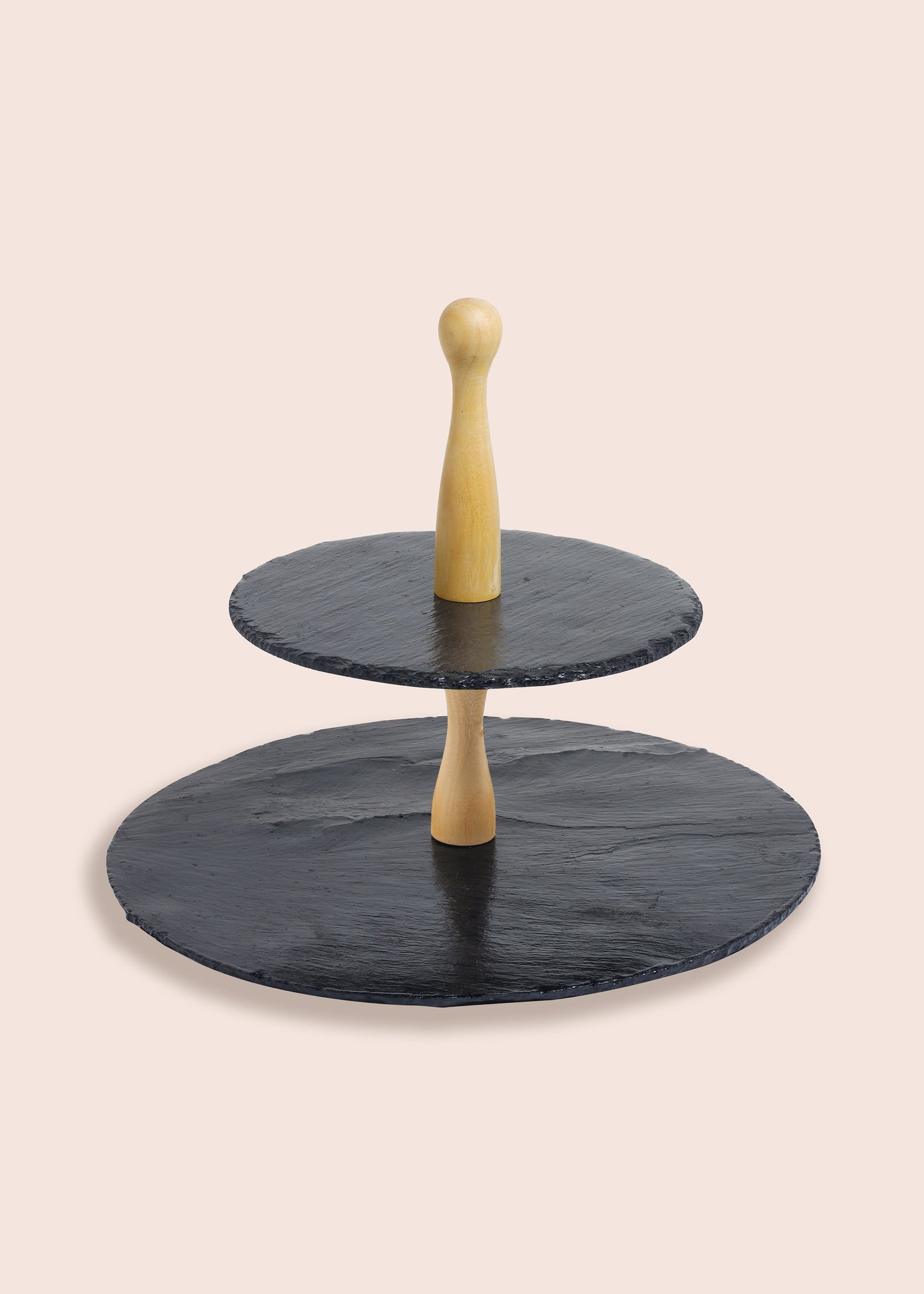 Tiramisu Wood & Resin 2-Tier Dessert Server