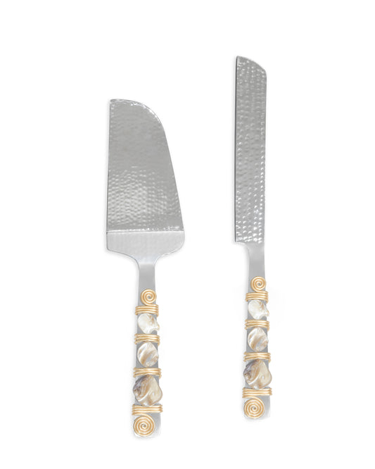 Mother of Pearl Cake Server Set tiramisuusa