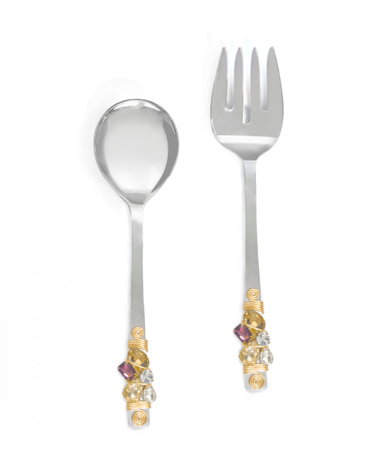 Multi Crystals Salad Server Set tiramisuusa