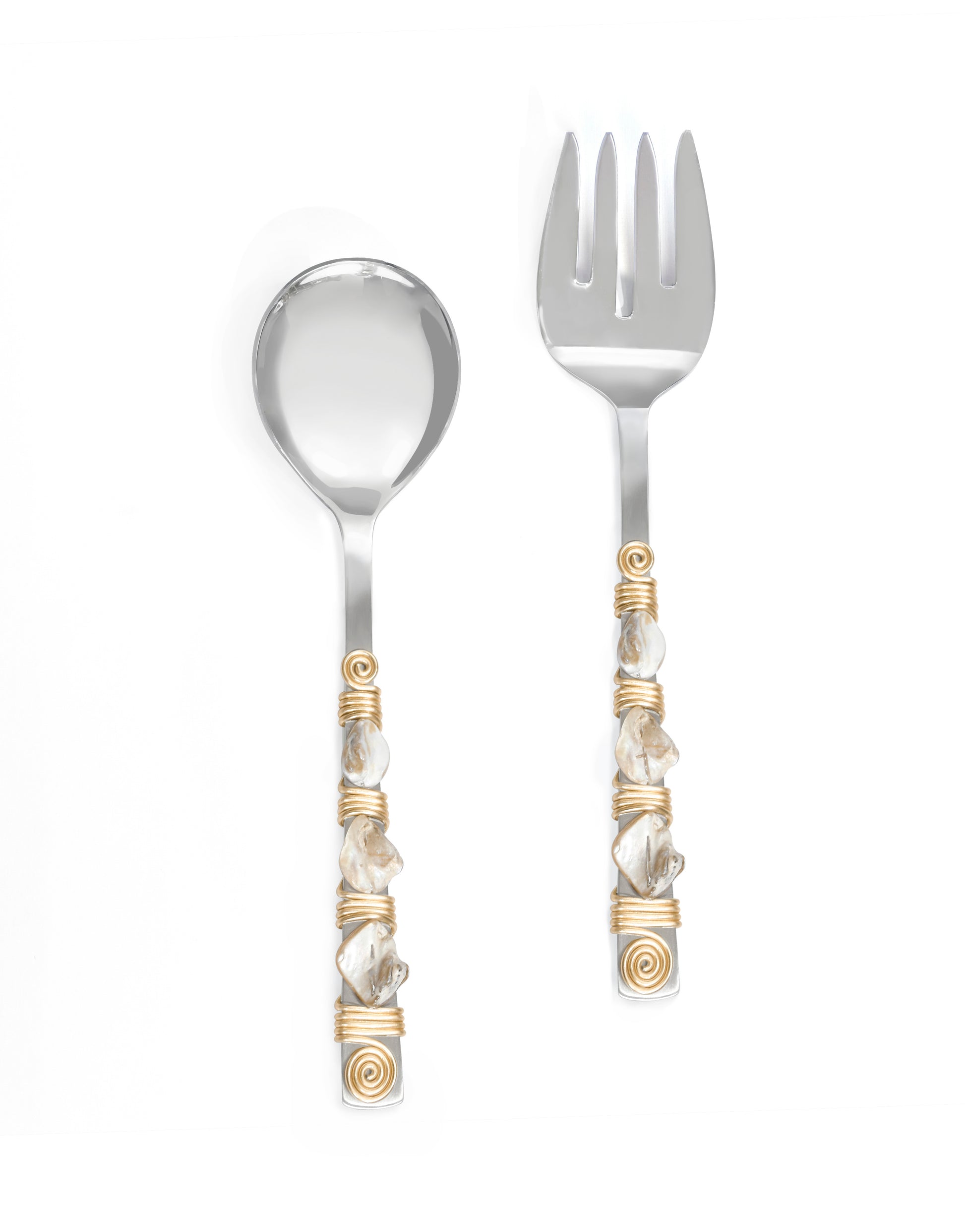 Mother of Pearl Salad Server Set tiramisuusa