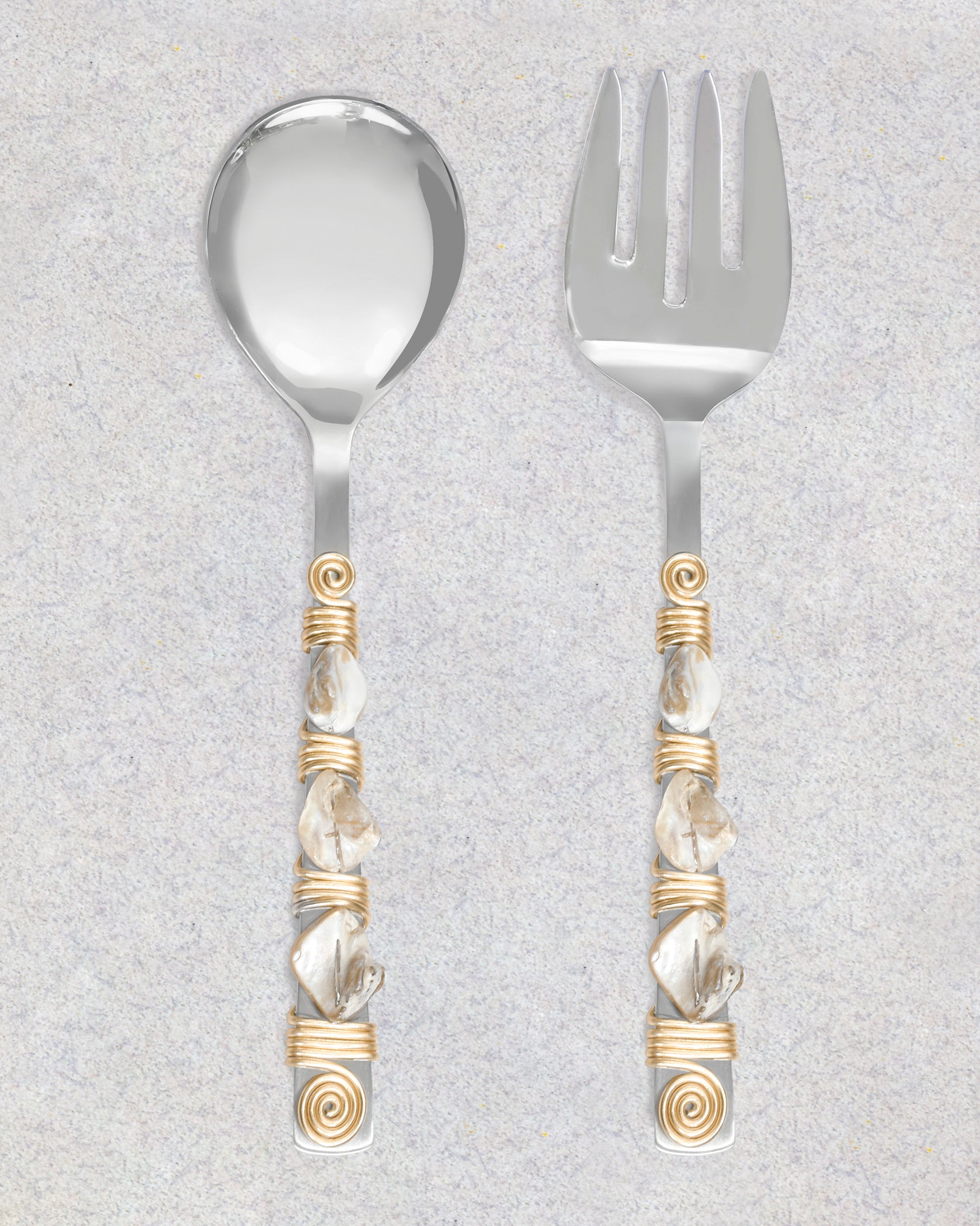 Mother of Pearl Salad Server Set tiramisuusa