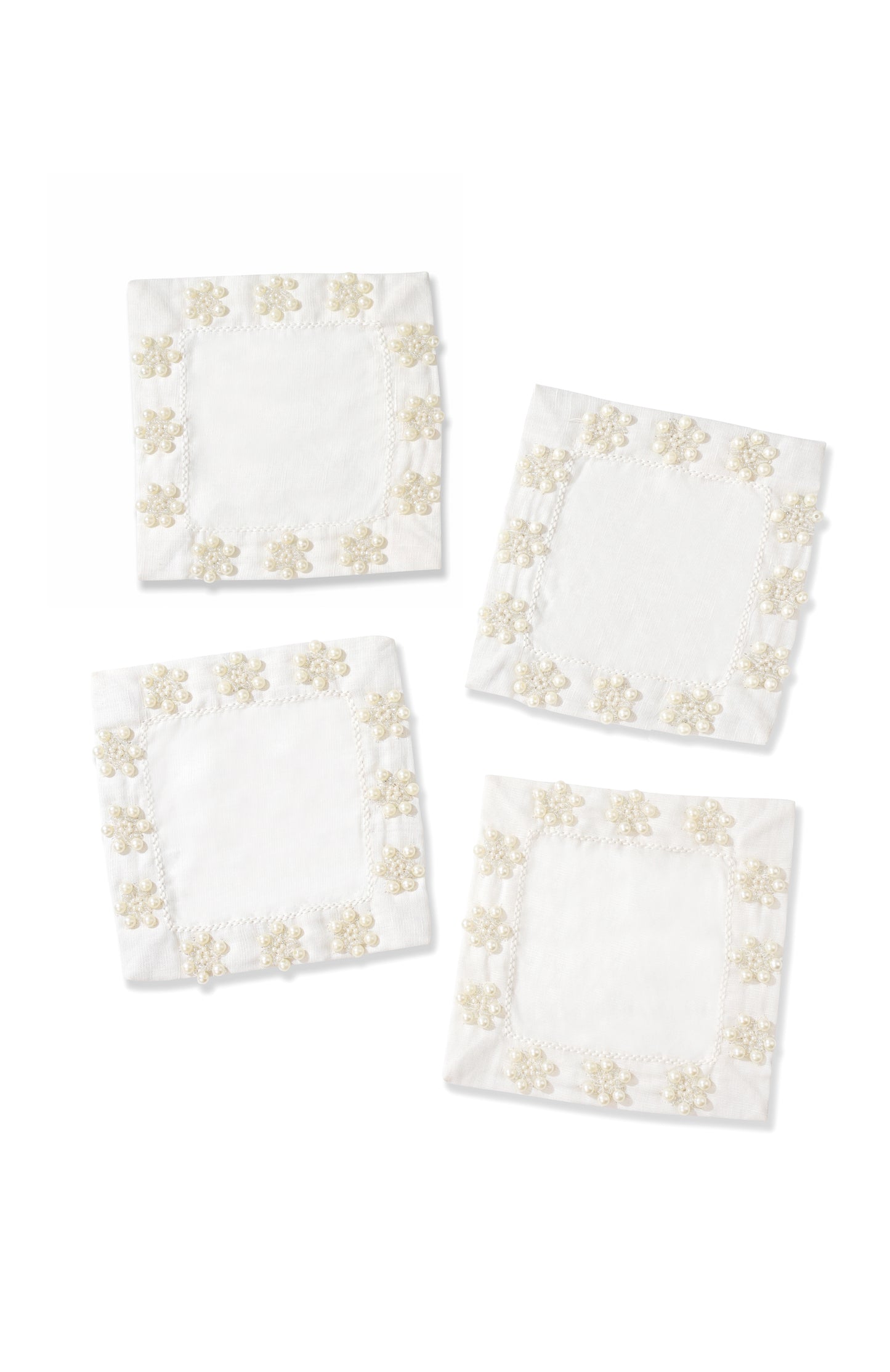 The Celeste Pearl Cocktail Napkins – Set of 4