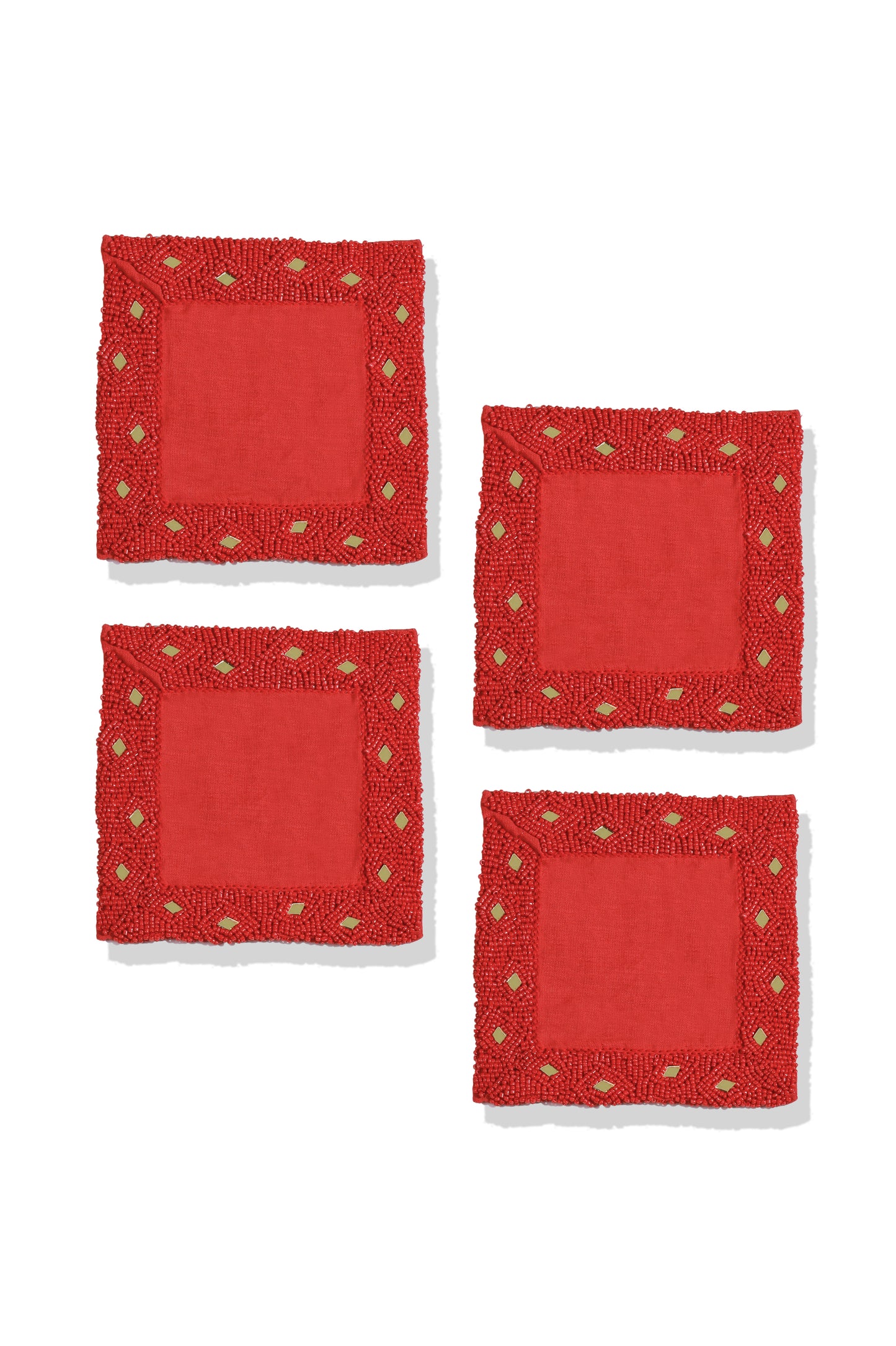 The Ruby Jewel Cocktail Napkins – Set of 4