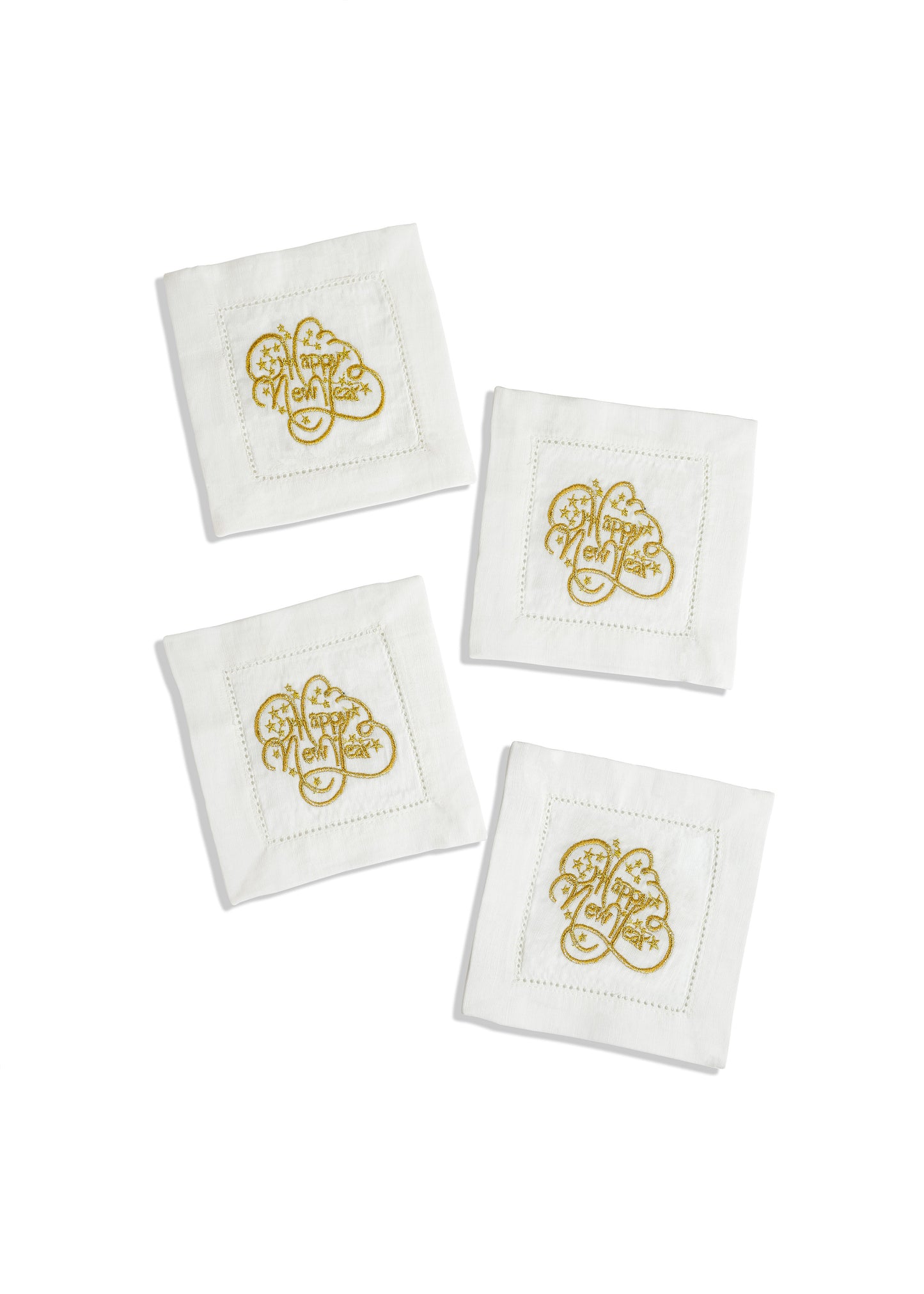 Glittering New Year Cheers Cocktail Napkins