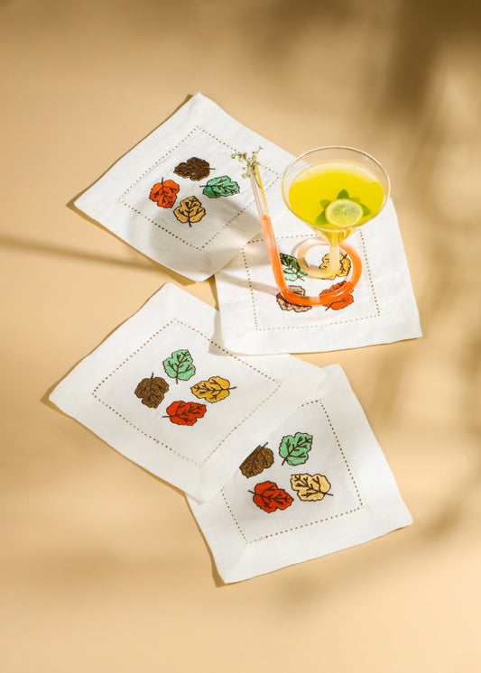 Autumn Color Palette Cocktail Napkins tiramisuusa