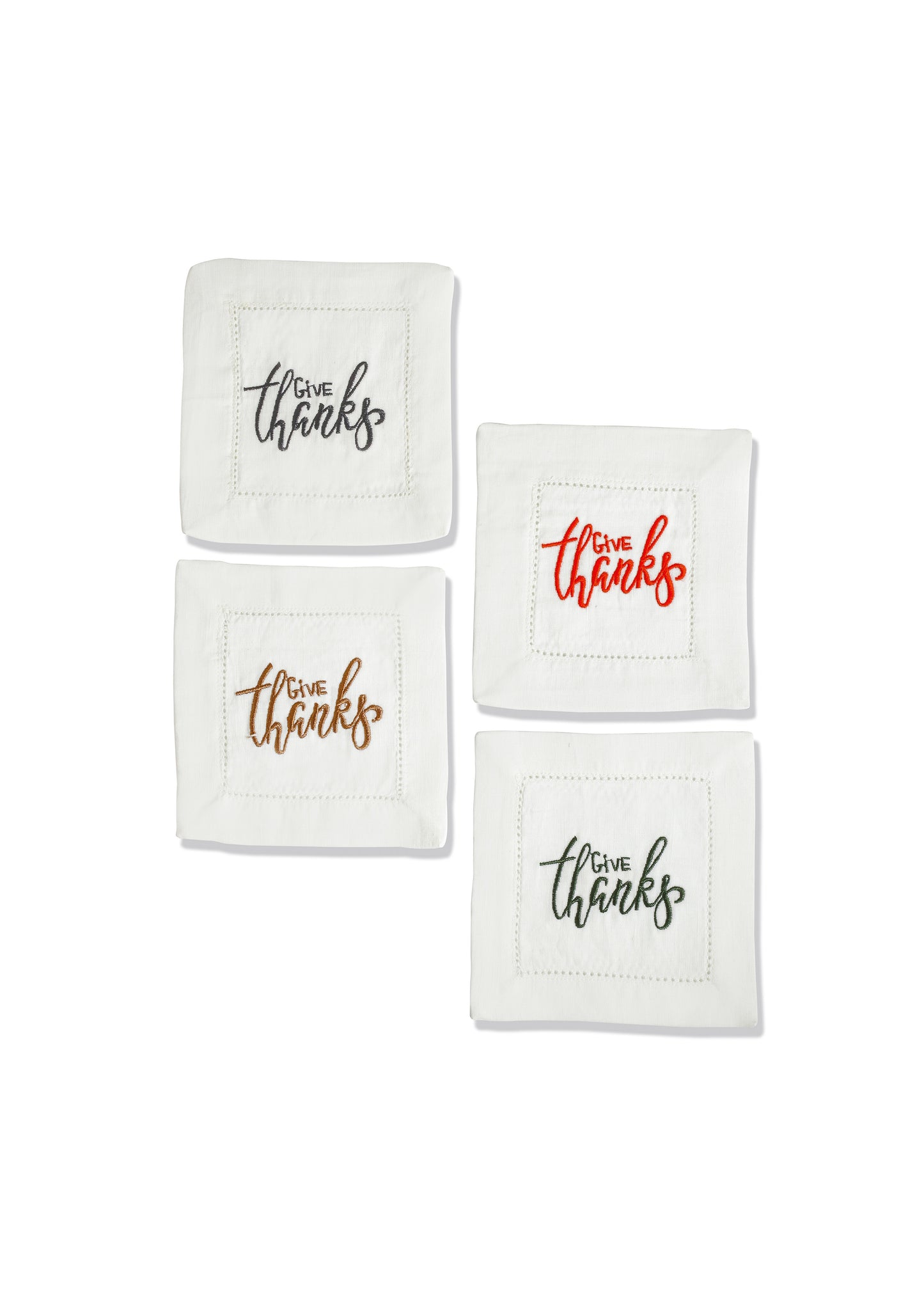 Give Thanks Calligraphy Cocktail Napkins tiramisuusa