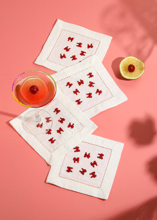 Dapper Bow Tie Bliss Cocktail Napkins tiramisuusa