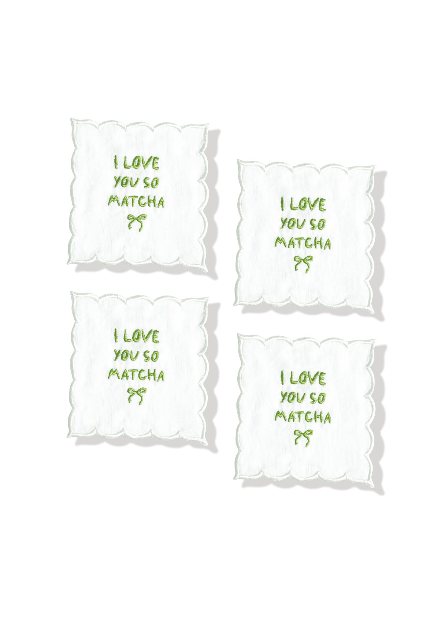 I Love You So Matcha Cocktail Napkins (Set of 4)