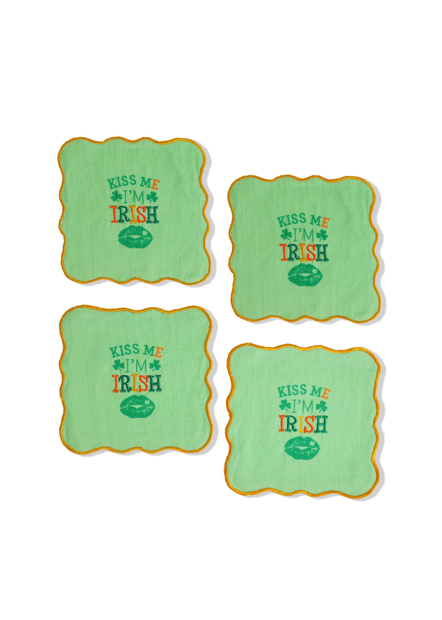 The Clover Kiss Cocktail Napkins – Set of 4