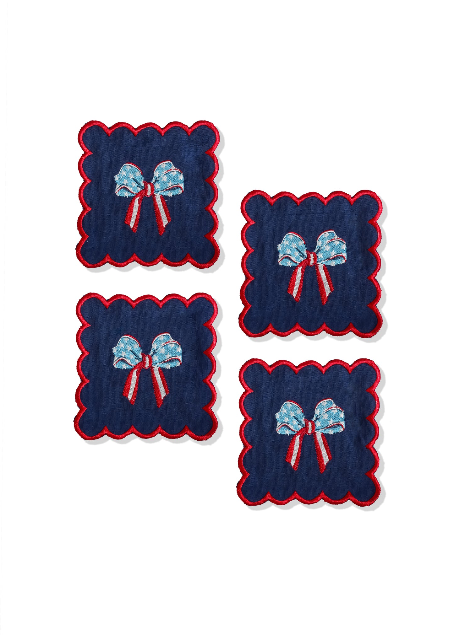 The Liberty Bow Cocktail Napkins – Set of 4
