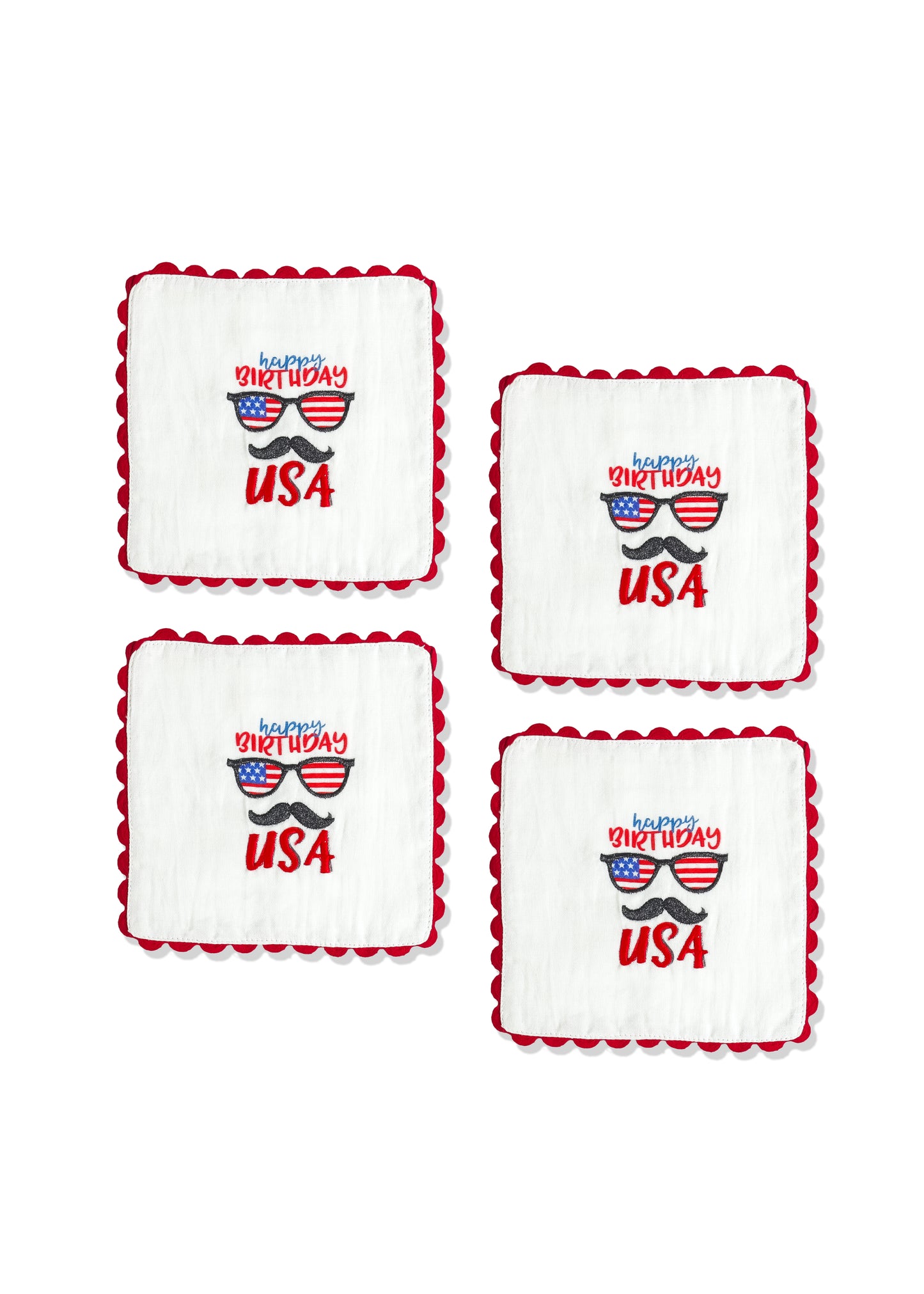 The Americana Spirit Cocktail Napkins – Set of 4