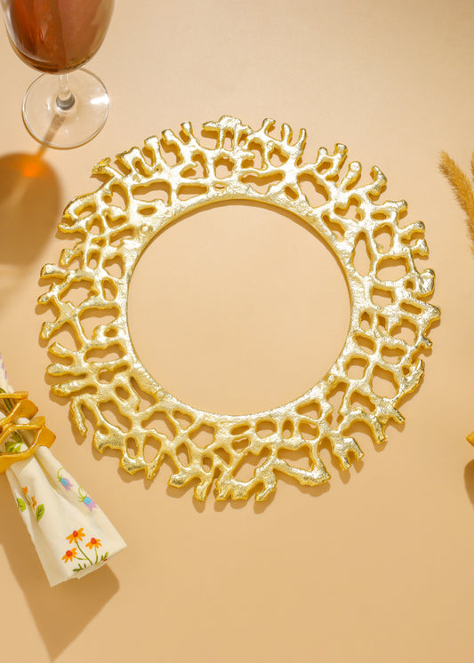 Golden Gleam Metallic Charger Plate tiramisuusa