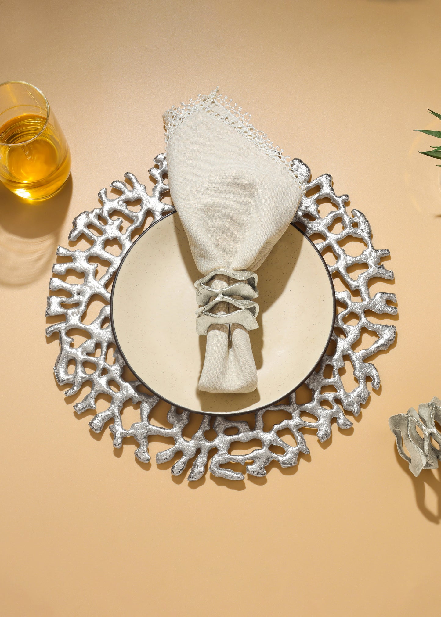 Silver Radiance Metallic Charger Plate