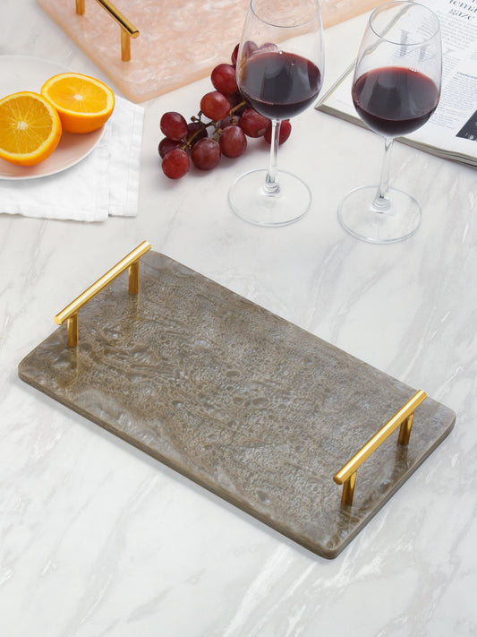 Resin Serving Board with Handles tiramisuusa