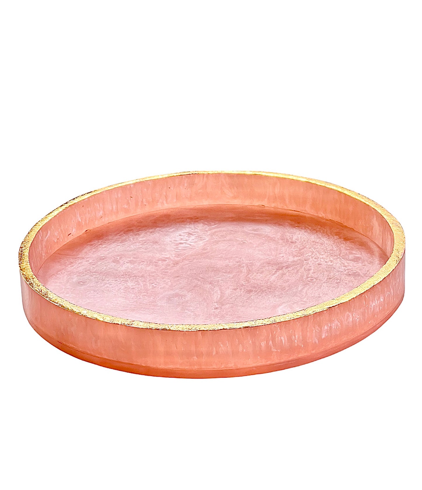 Pink Resin Round Serving Tray tiramisuusa