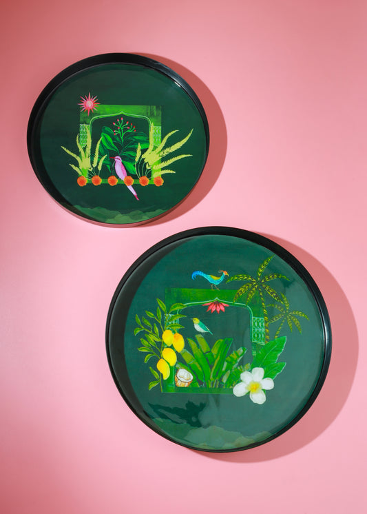 Marigold Haven Metal Tray Set– Set of 2 (10" & 12")