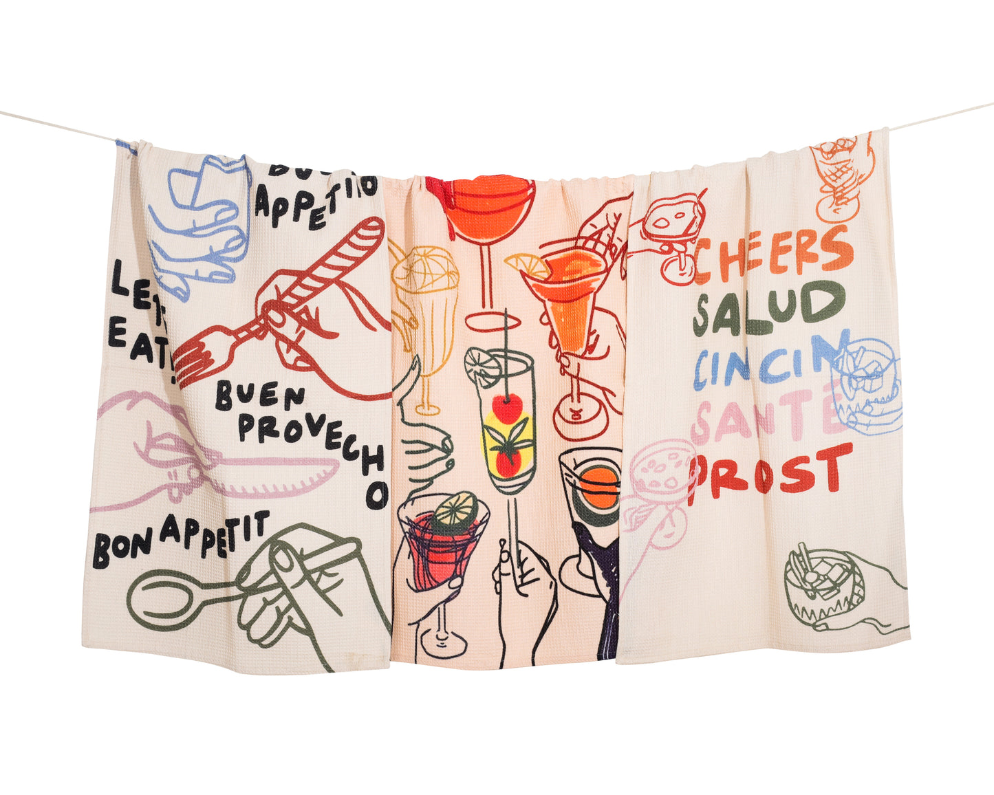 Cheers & Cocktails Kitchen Towel Set
