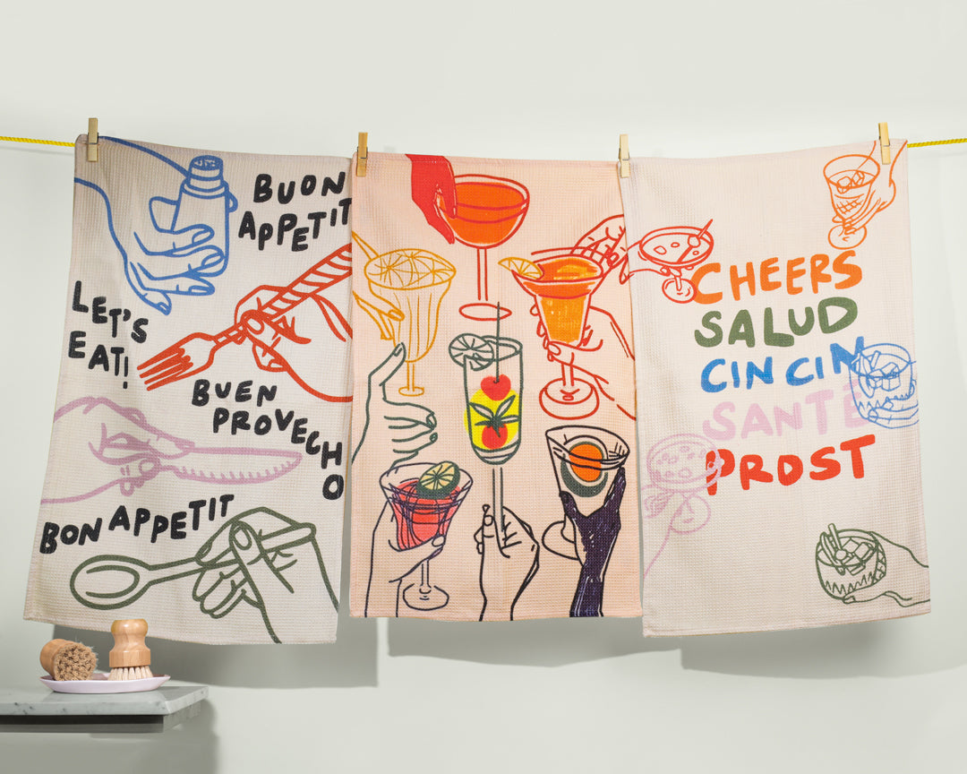 Cheers & Cocktails Kitchen Towel Set