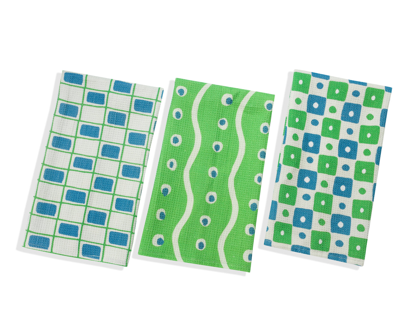 Retro Geometric Kitchen Towel Set