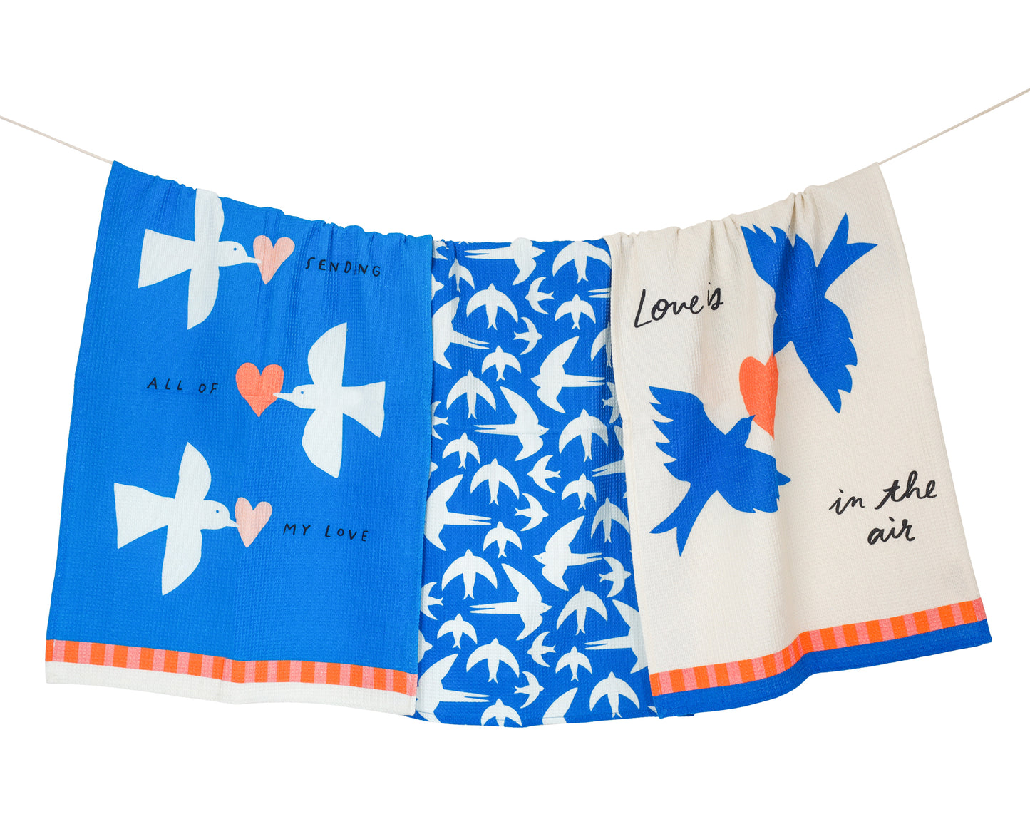 "Love is in the Air" Bird Towel Set