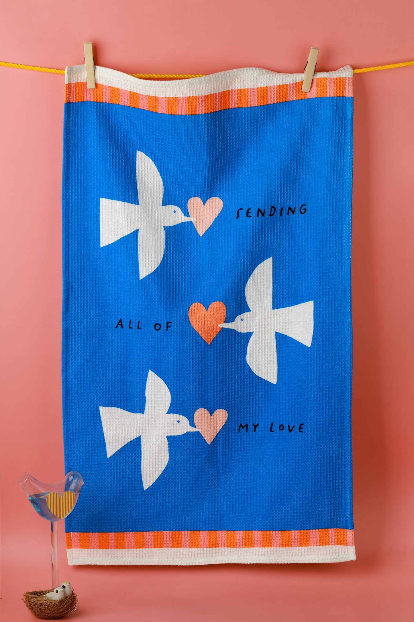 "Love is in the Air" Bird Towel Set