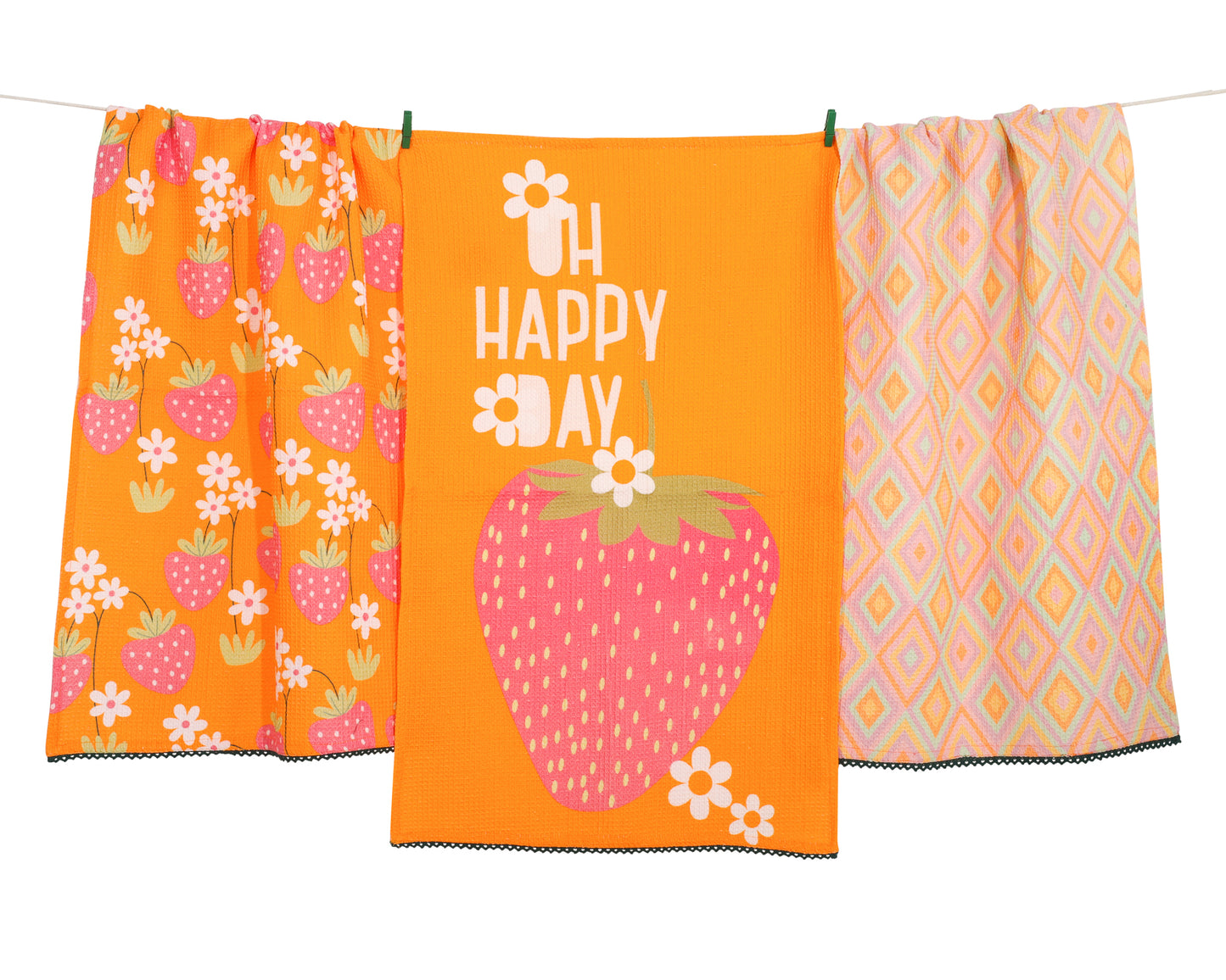 Happy Day" Strawberry Towel Set