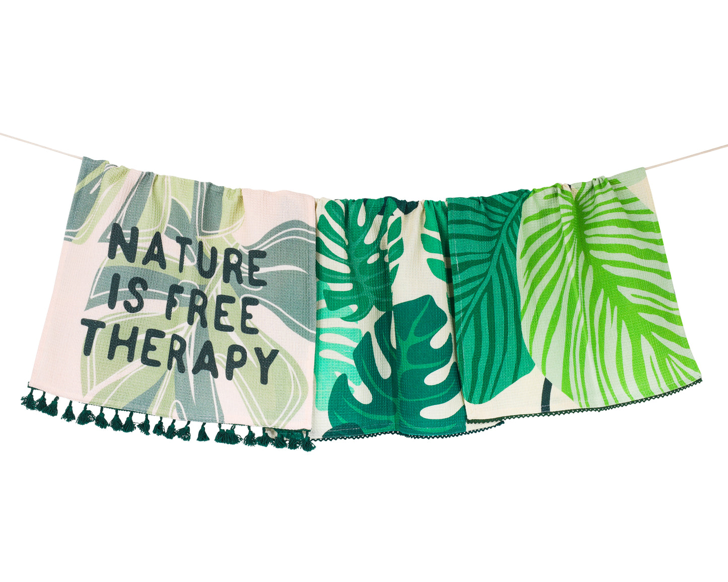 "Nature is Free Therapy" Towel Set