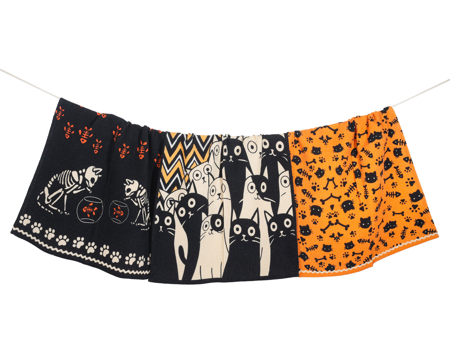 Spooky Cat Halloween Towel Set