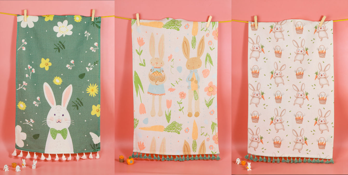 Spring Garden Bunny Towel Set