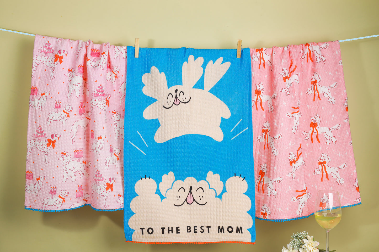 "Best Mom" Dog Lover Towel Set