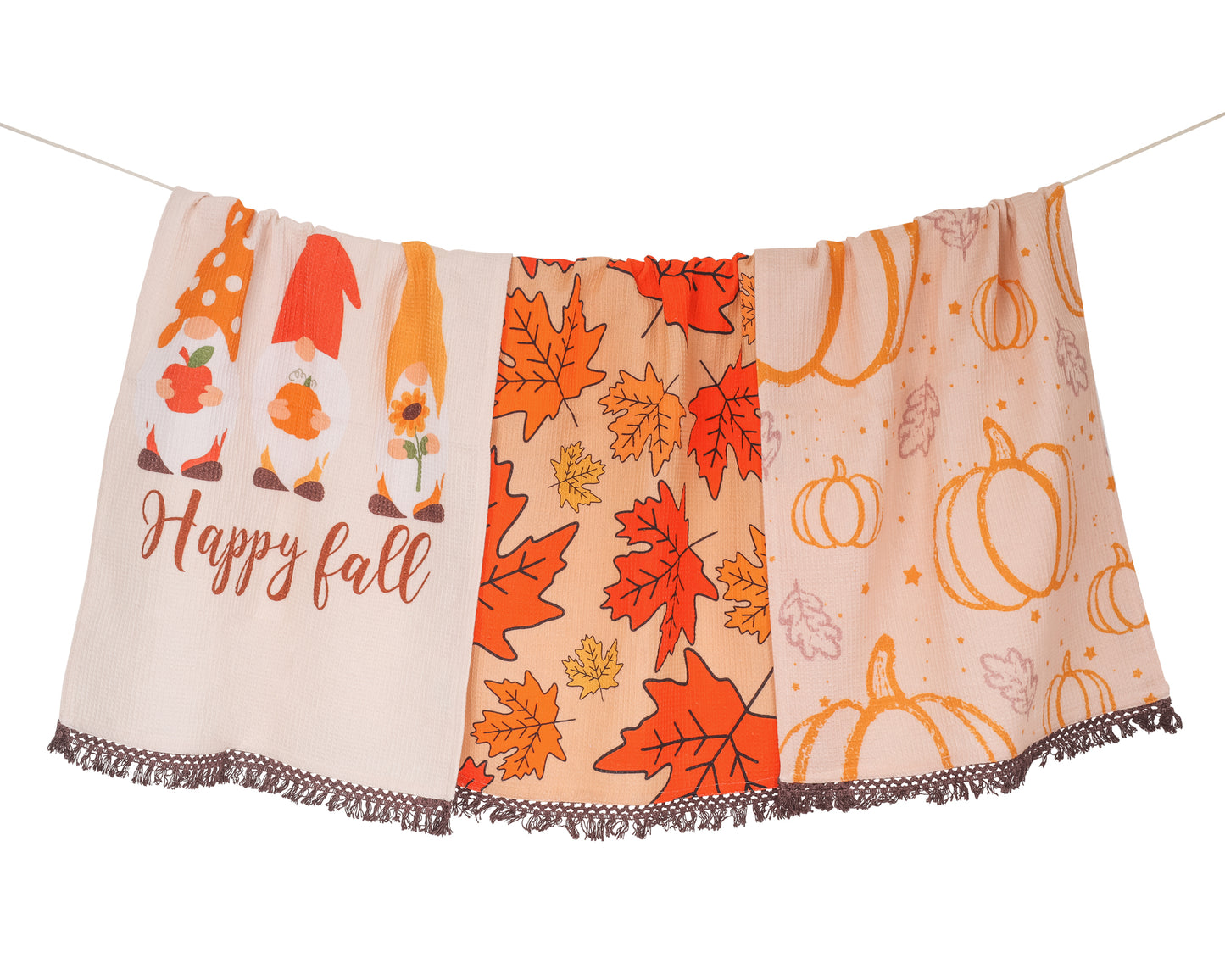 "Happy Fall" Gnome Kitchen Towel Set
