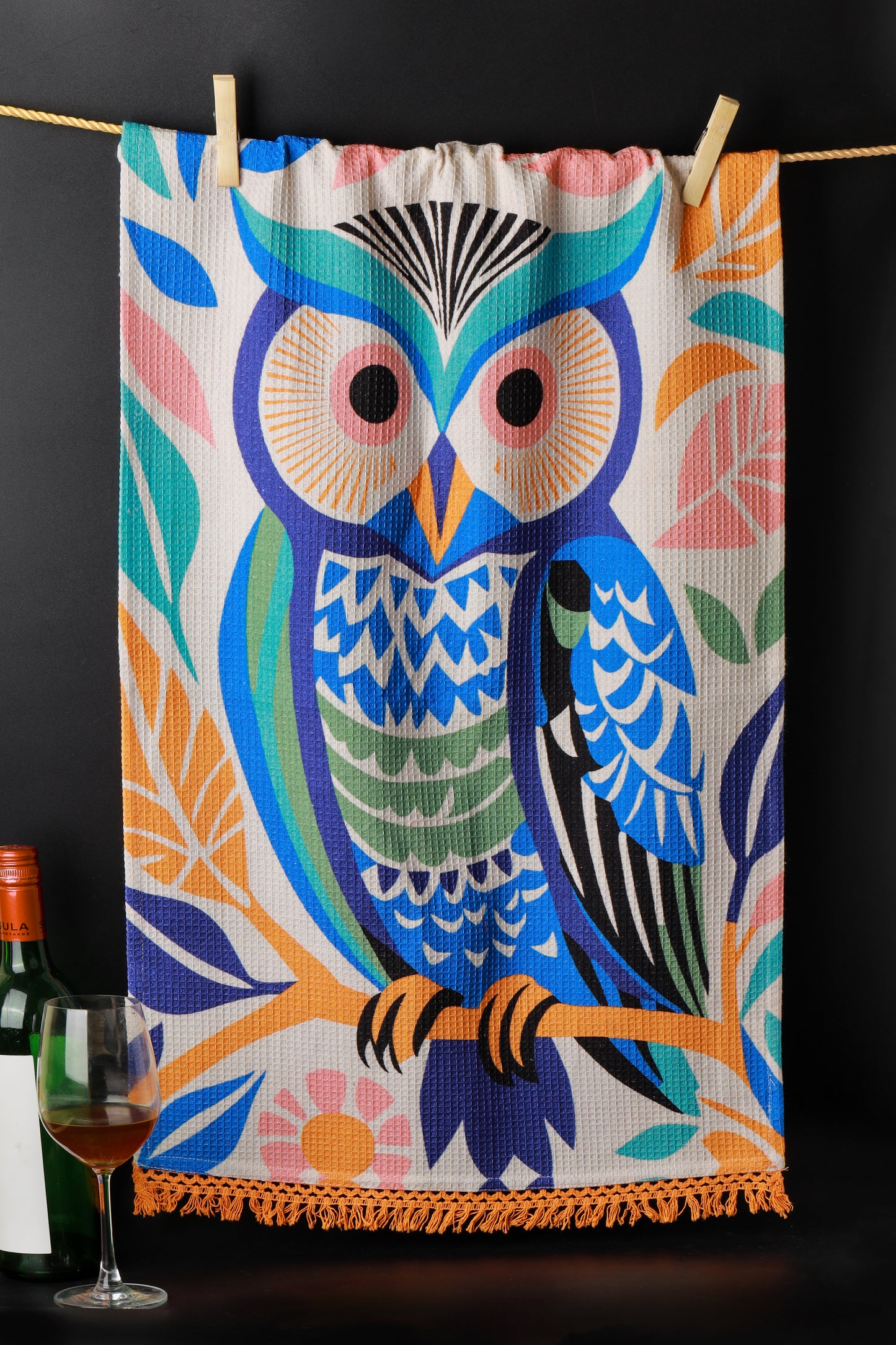 Whimsical Owl Kitchen Towel Set