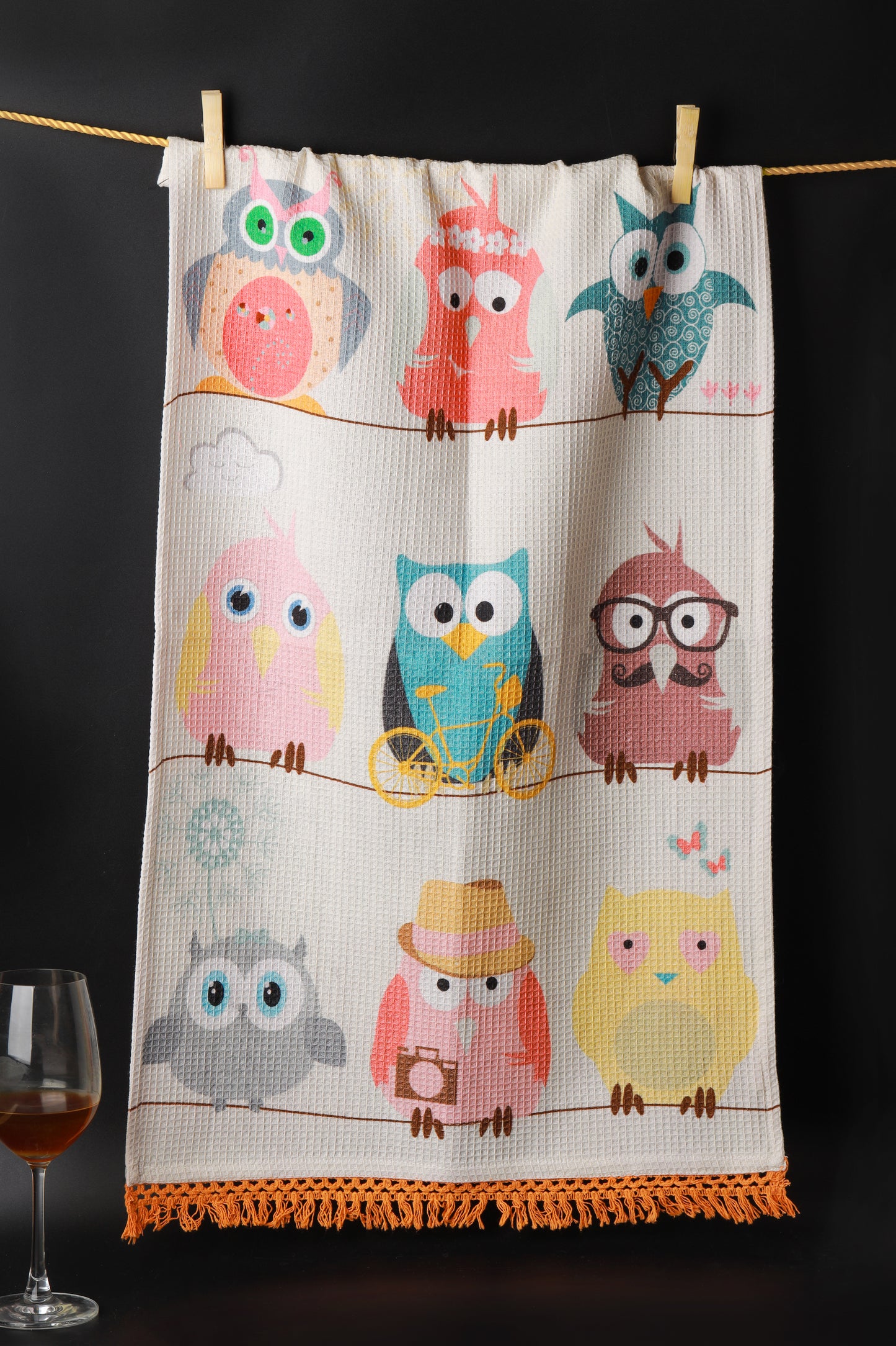 Whimsical Owl Kitchen Towel Set