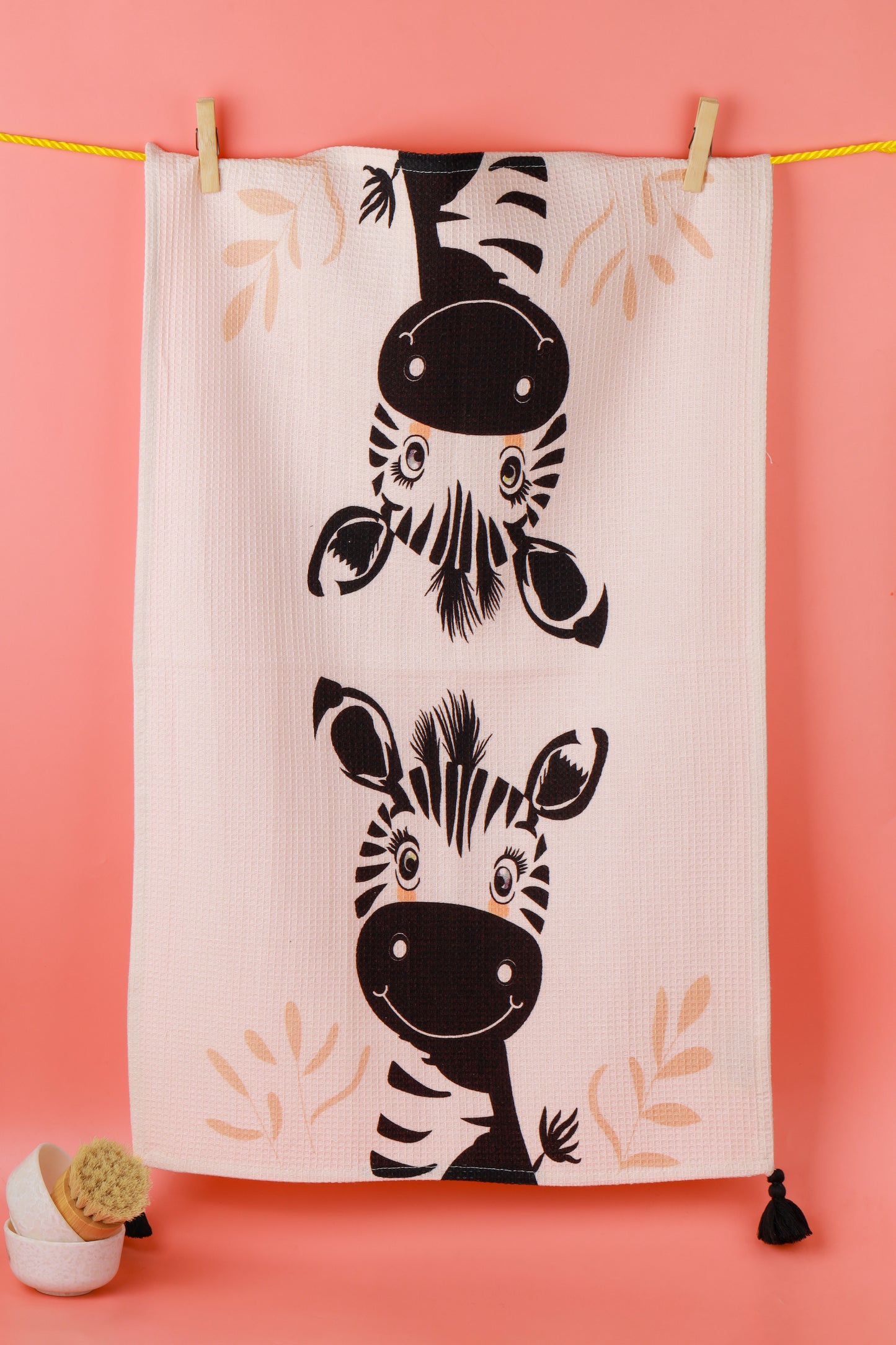 Whimsical Zebra Tassel Towel Set