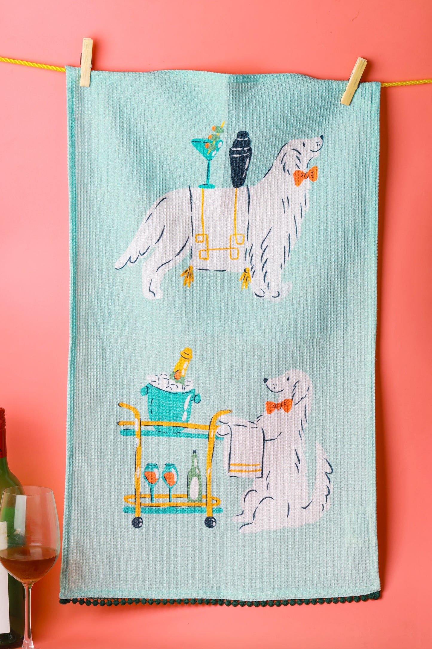 "Cocktail Hour" Dapper Dog Towel Set
