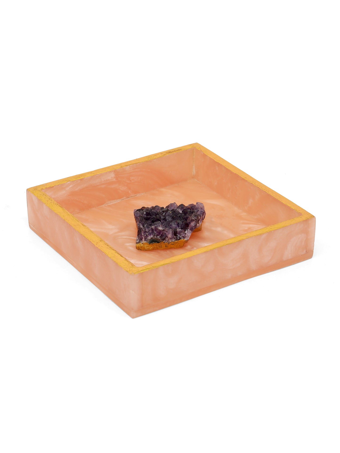 Pink Resin Napkin Holder with Amethyst Druzy tiramisuusa