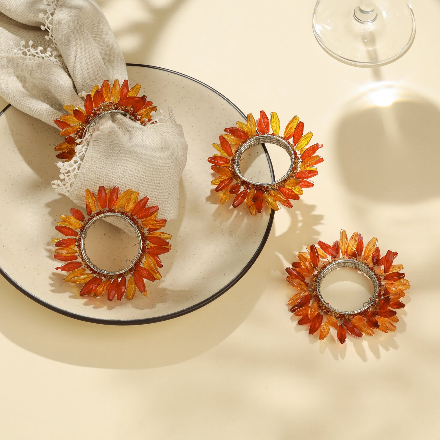 Sunset Radiance Napkin Rings tiramisuusa