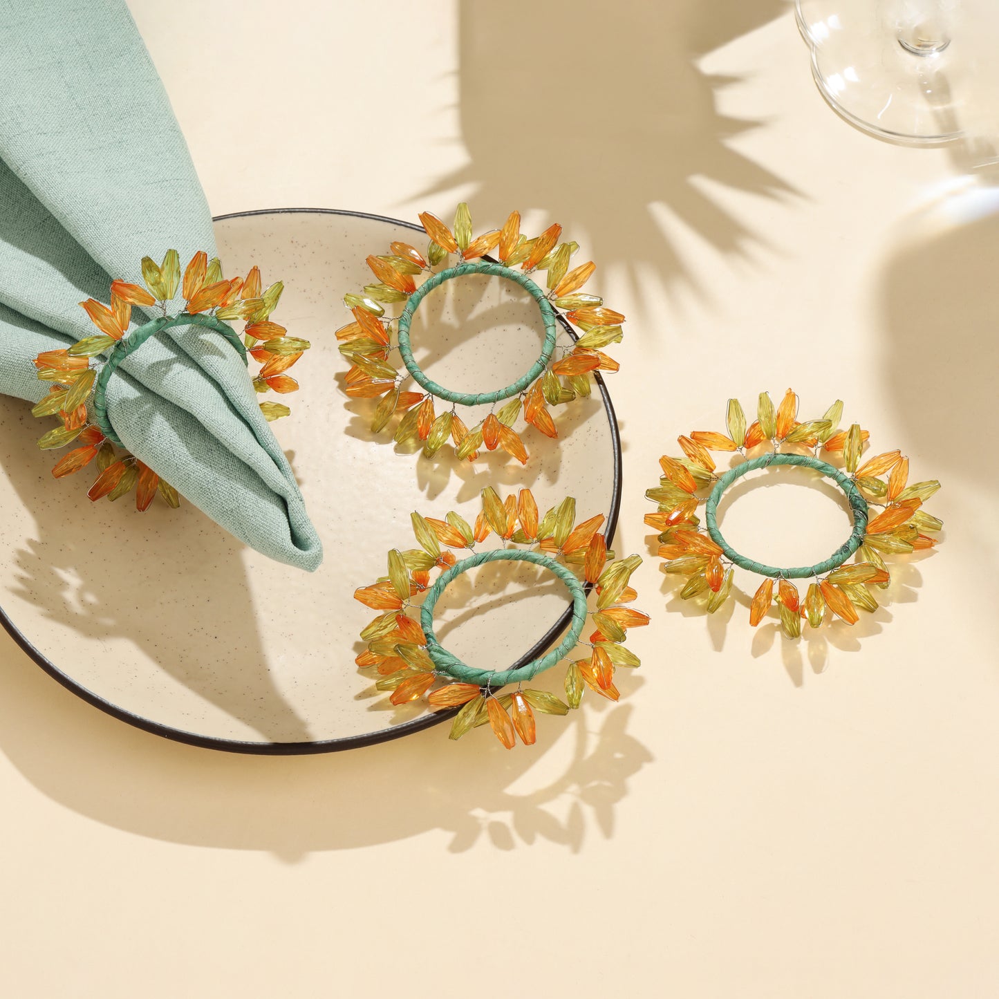 Citrus Elegance Napkin Rings tiramisuusa