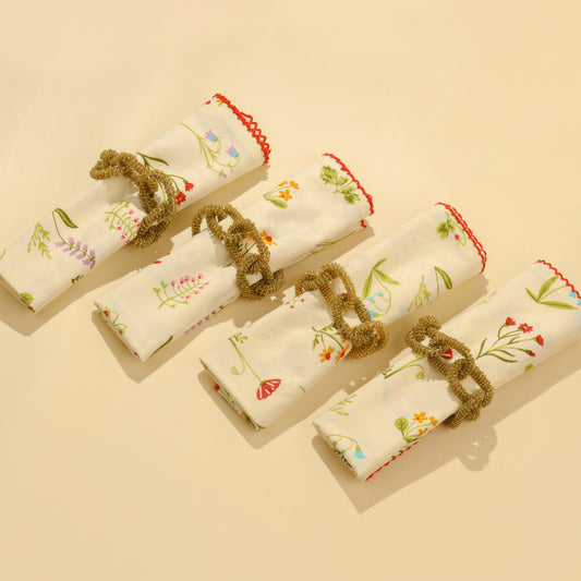 Golden Chain Napkin Rings tiramisuusa