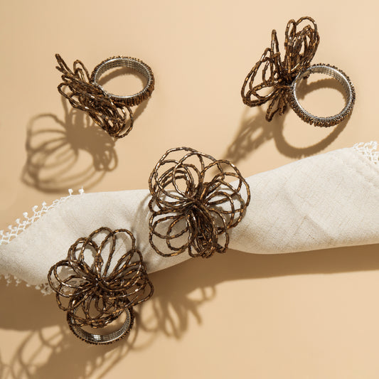Bronze Elegance Napkin Rings tiramisuusa