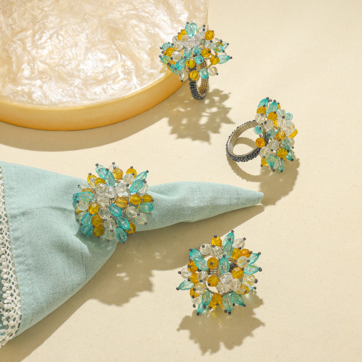 Sunny Blooms Napkin Rings
