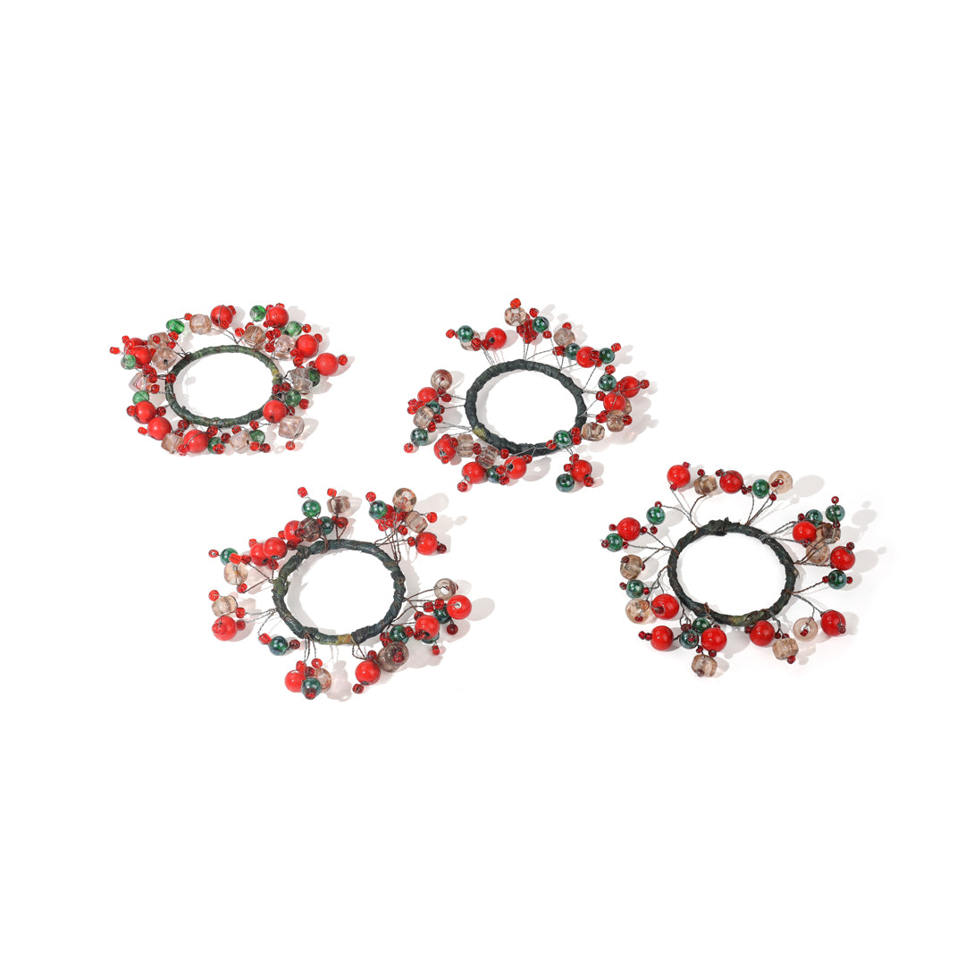 Crimson Berry Luxe Napkin Rings